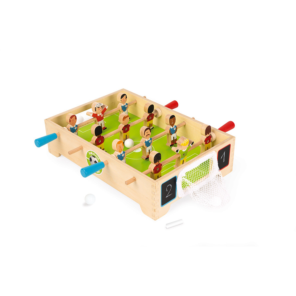 Mini jeu de baby-foot de table en bois